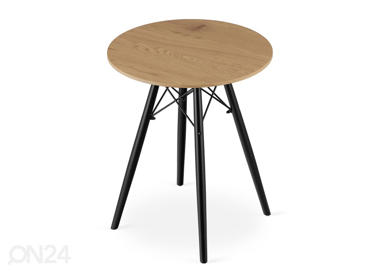 Söögilaud Todi Ø60 cm, meevärvi tamm suurendatud