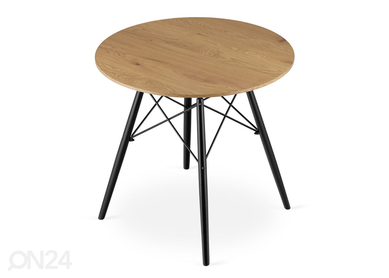 Söögilaud Todi Ø80 cm, meevärvi tamm suurendatud