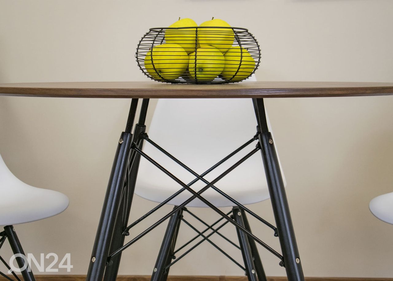 Söögilaud Todi Ø80 cm, tume saaar suurendatud