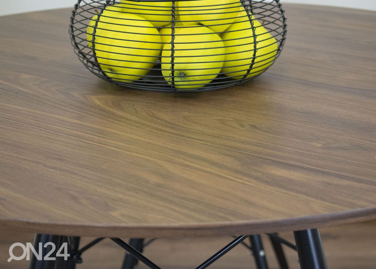 Söögilaud Todi Ø80 cm, tume saaar suurendatud