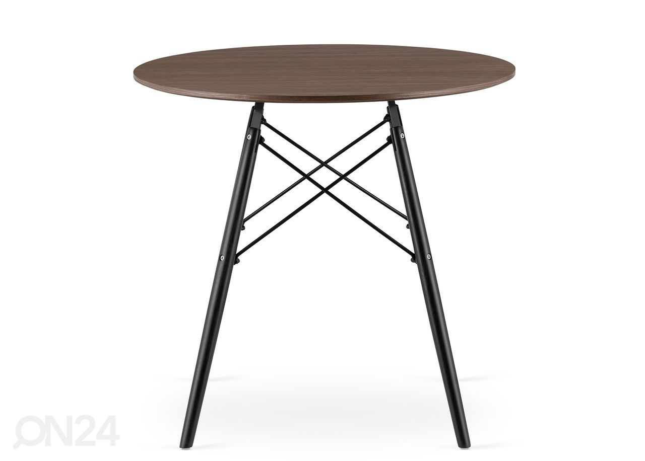 Söögilaud Todi Ø80 cm, tume saaar suurendatud