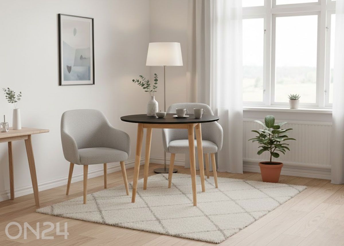 Söögilaud Veneto Ø 90 cm suurendatud