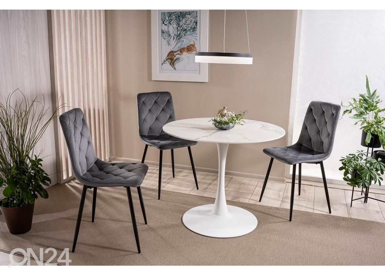 Söögilaud Verte Ø 90 cm suurendatud