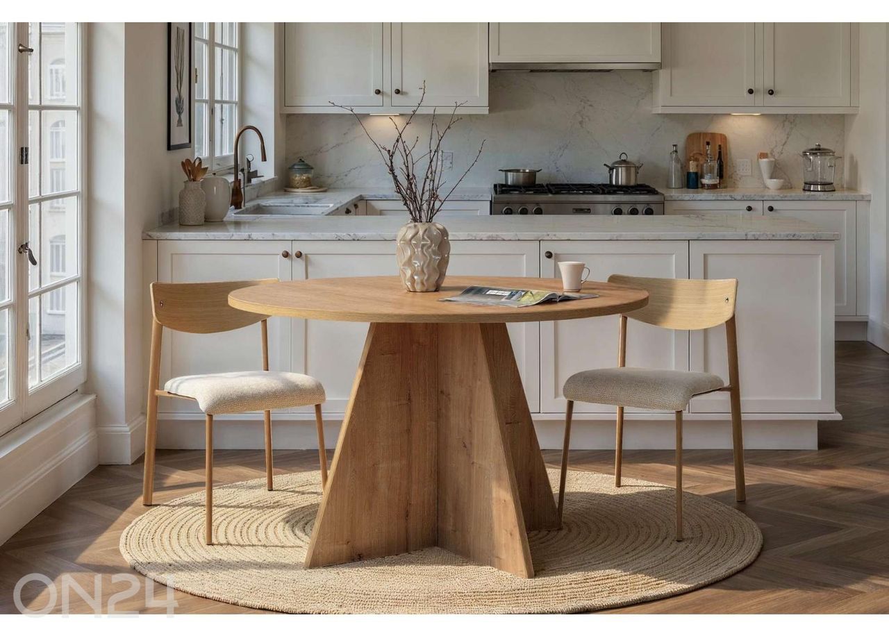 Söögilaud Virella Ø 120 cm suurendatud