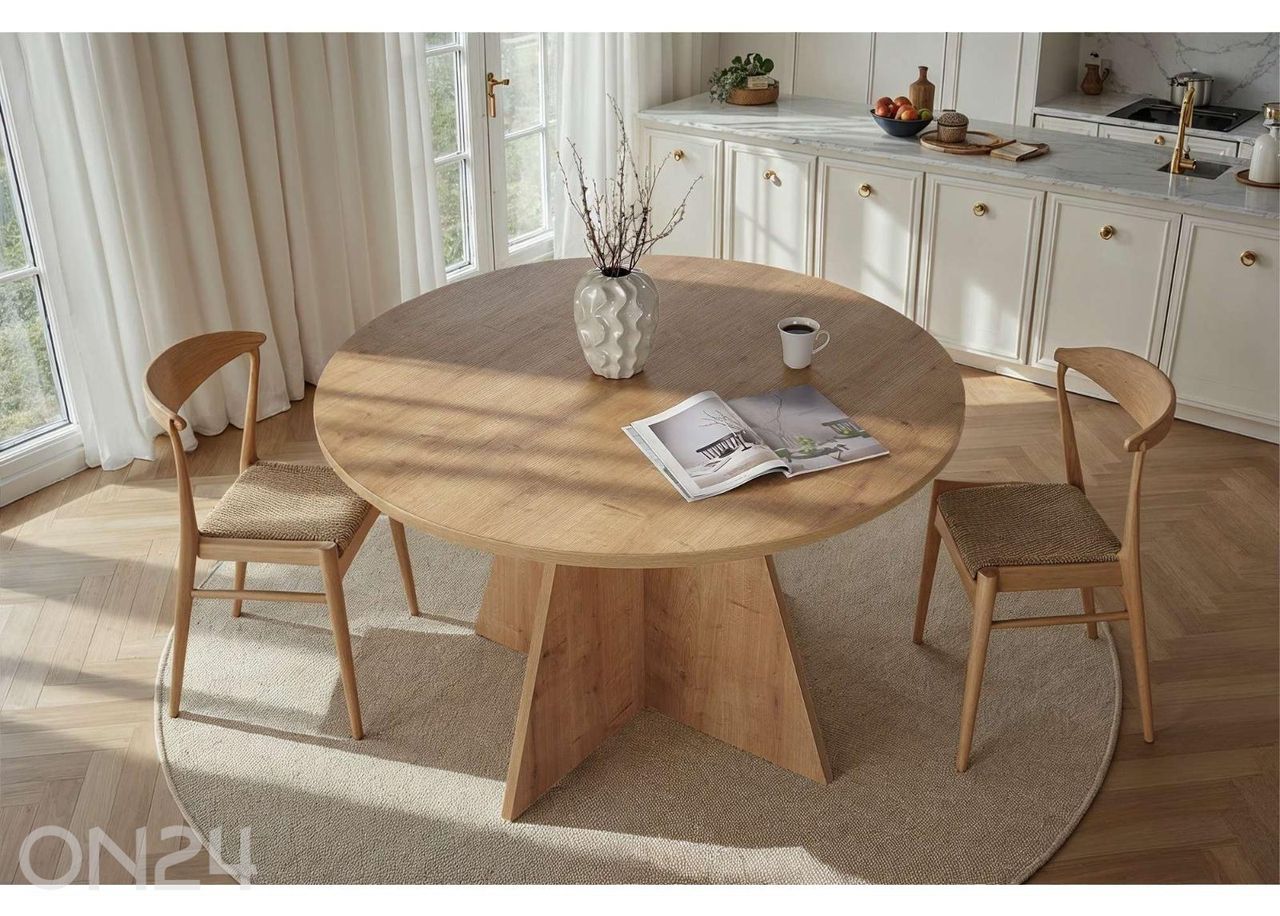 Söögilaud Virella Ø 120 cm suurendatud