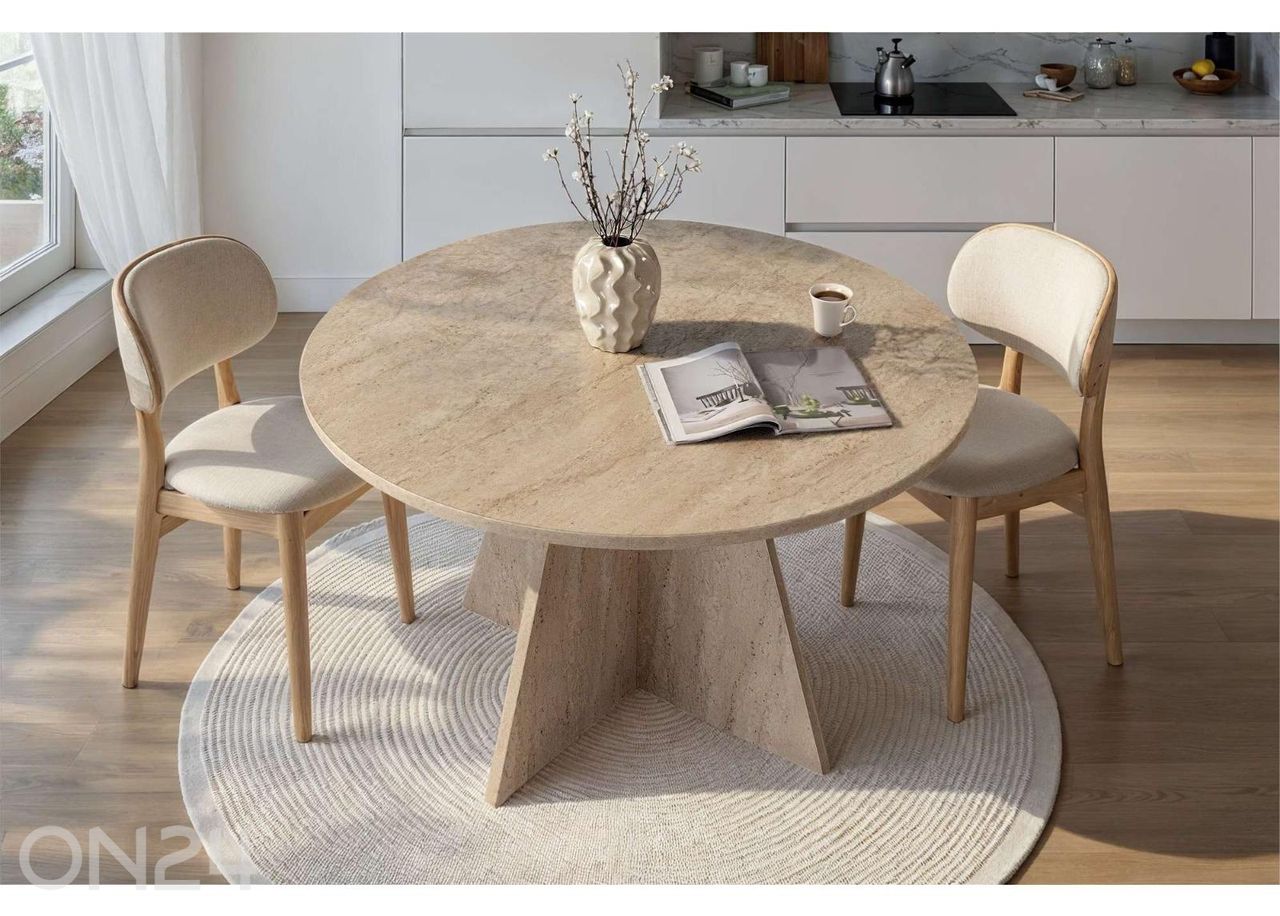 Söögilaud Virella Ø 120 cm suurendatud