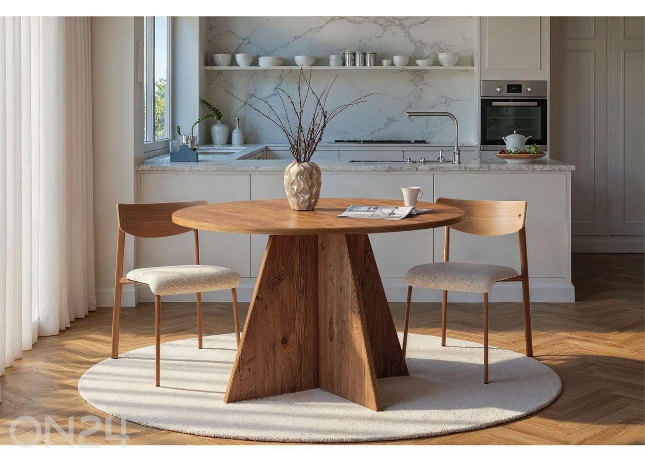 Söögilaud Virella Ø 120 cm suurendatud