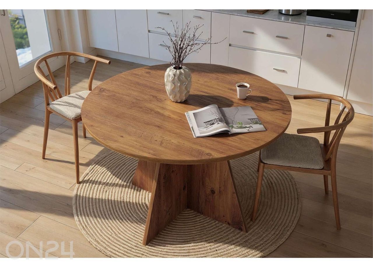 Söögilaud Virella Ø 120 cm suurendatud