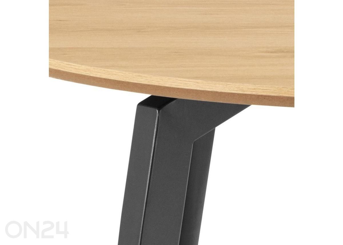 Söögilaud Ziida D120 tamm/must suurendatud