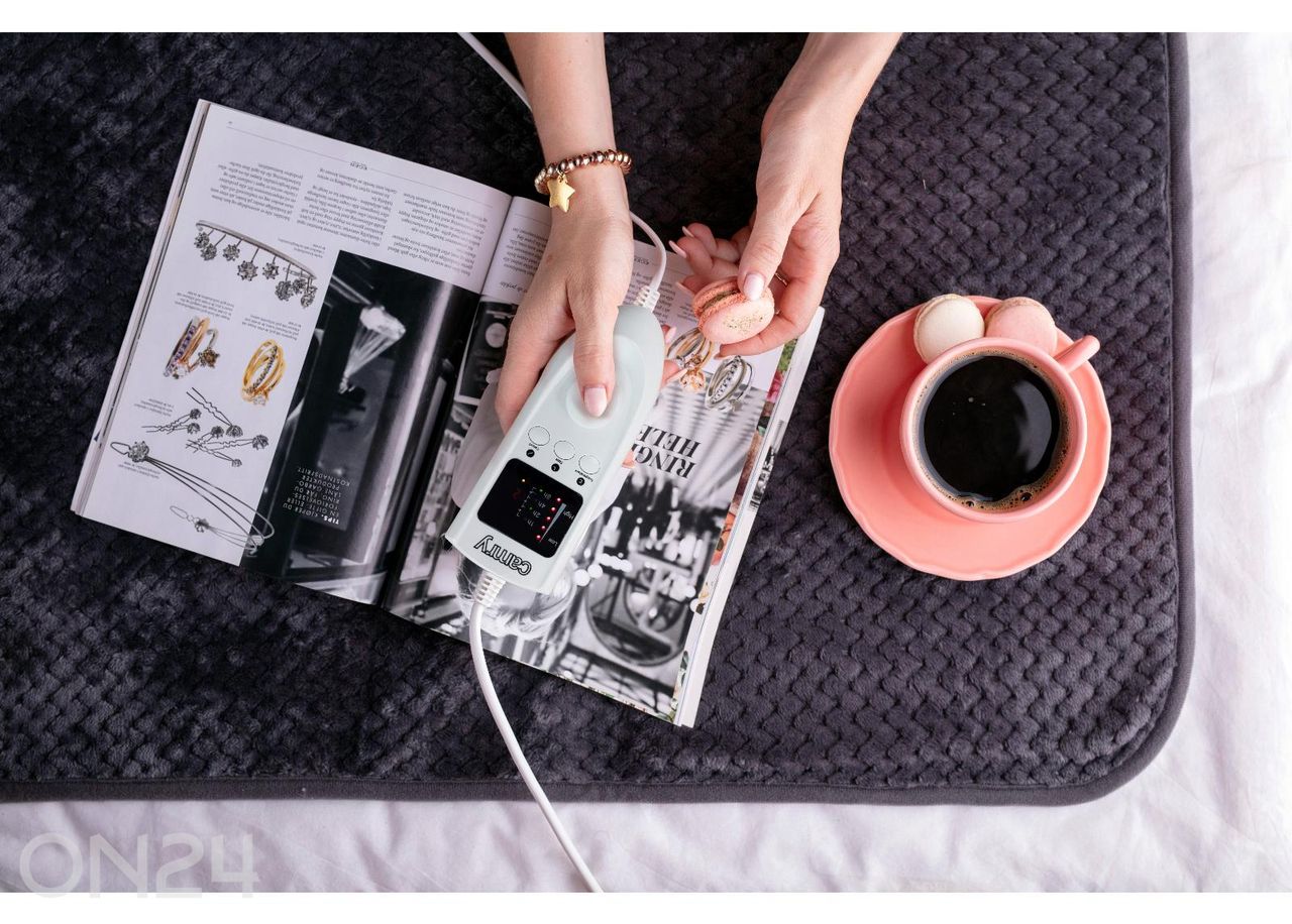 Soojendusega pleed Camry CR 7416, 100×150 cm, hall suurendatud