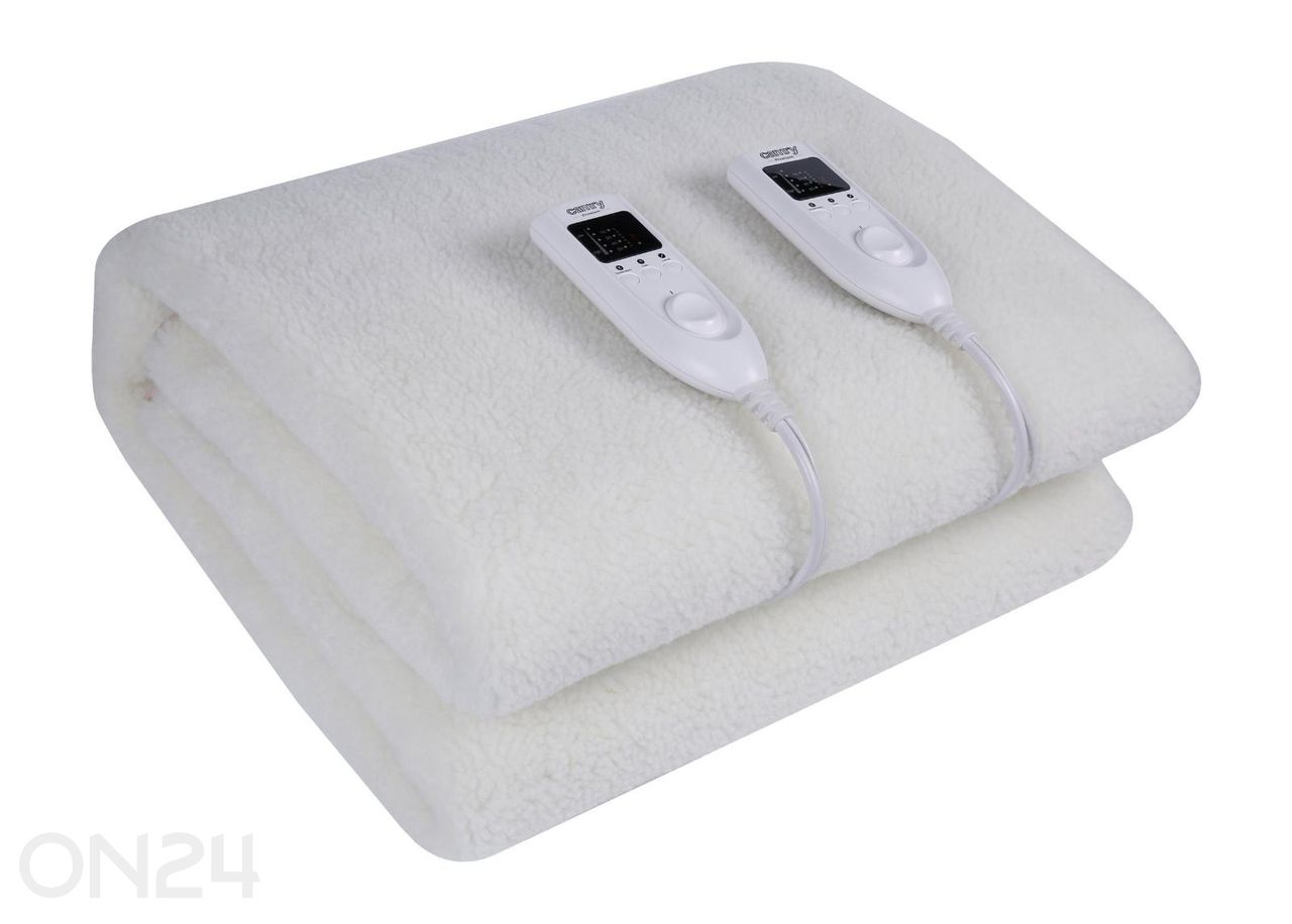 Soojendusega pleed Camry CR 7421, 180×160 cm, valge suurendatud