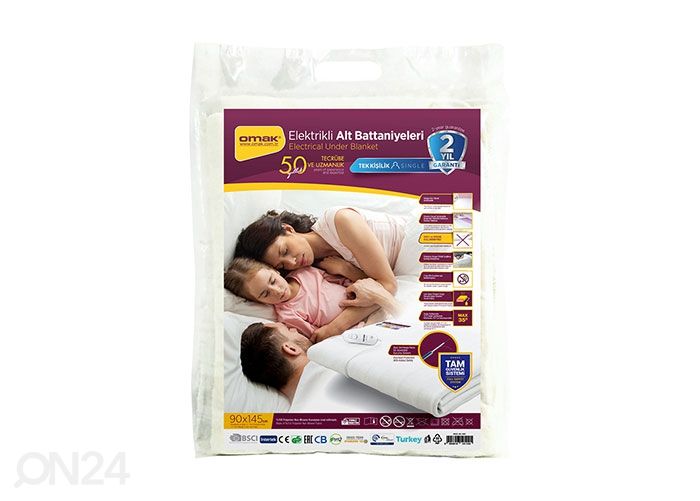Soojendusega Tekk, Elektrilise soojendusega tekk, ühele Omak 90x145 cm suurendatud