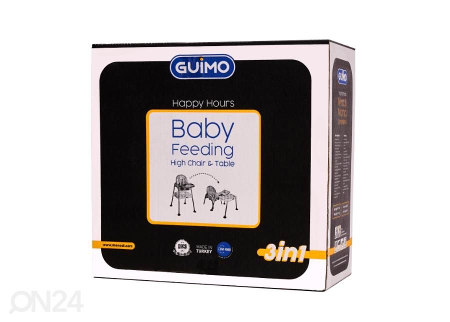 Söötmistool / laste laud ja tool 3in1 suurendatud