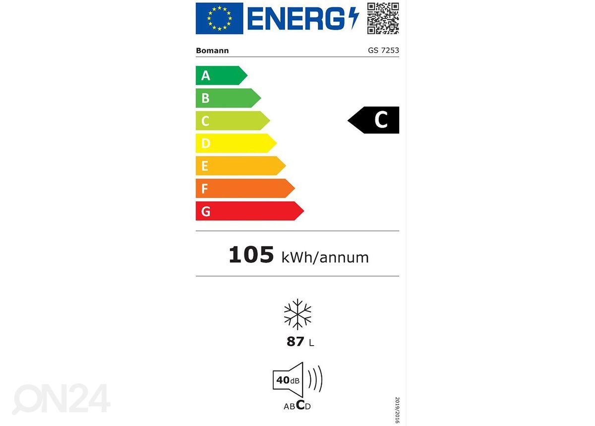 Sügavkülmik Bomann GS7253W suurendatud