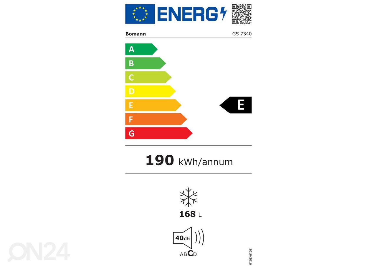 Sügavkülmik Bomann GS7340IX, inox suurendatud