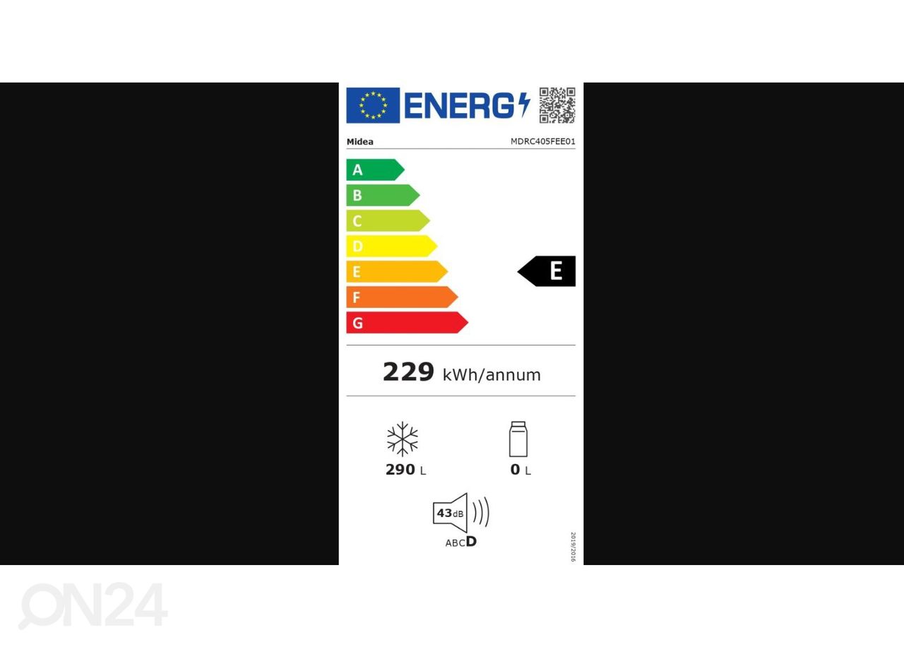 Sügavkülmkirst Midea MDRC405FEE01 suurendatud