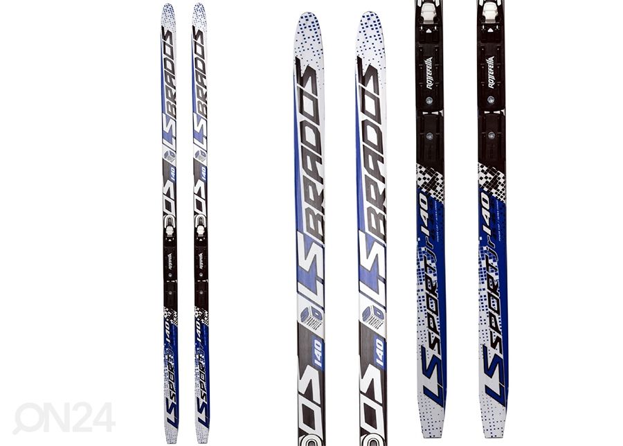 Suusad lastele ja noortele kalasaba mustriga STC + NNN sidemed 150-170 cm suurendatud