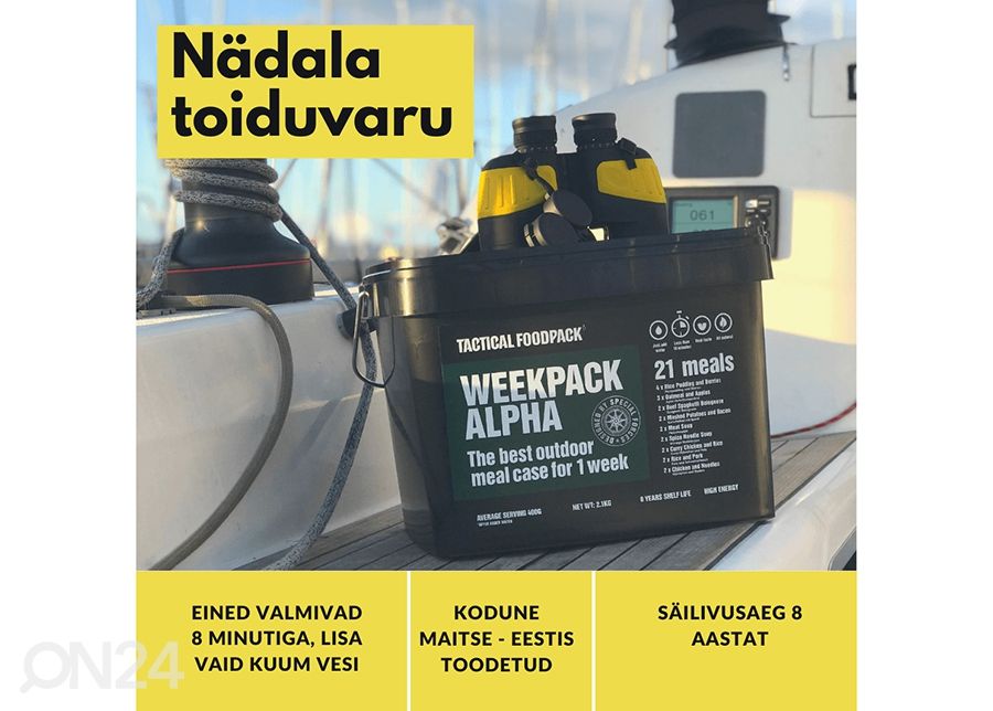 Tactical Foodpack Nädala toiduvarukomplekt lihaga WeekPack Alpha 2080 g suurendatud
