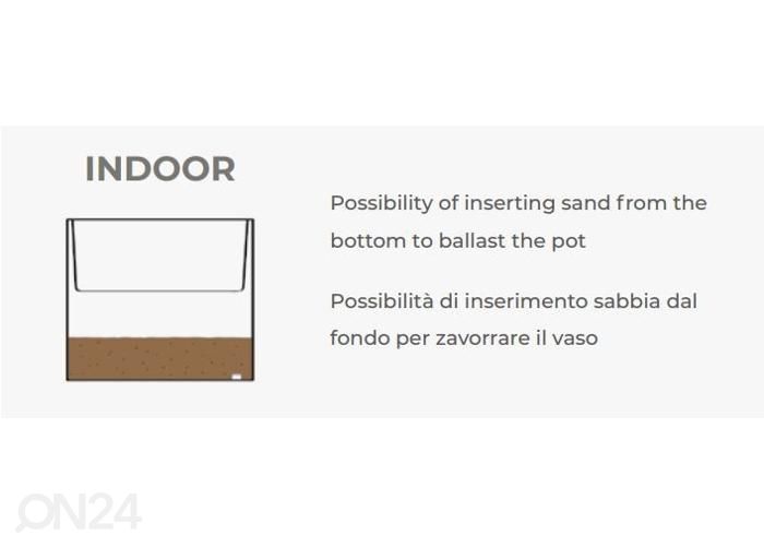 Taimepott Divio 90x27xh78 cm, valge suurendatud