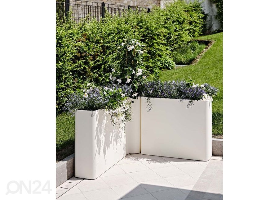 Taimepott Divio Corner 39x39xh78 cm, valge suurendatud