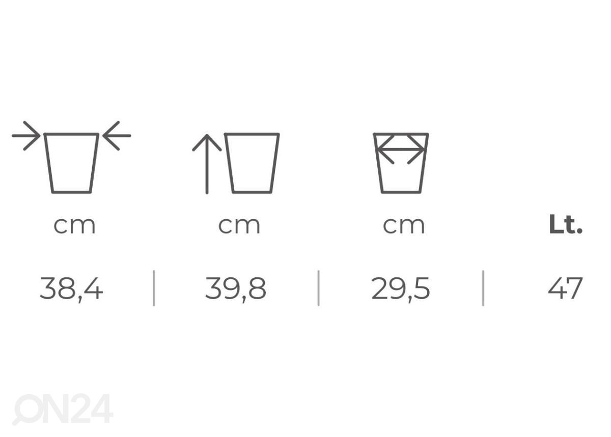 Taimepott Pixel, cappuccino suurendatud