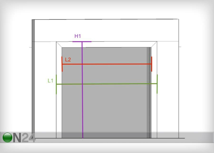 Täispimendav kassettruloo uksele 60-90x220 cm suurendatud