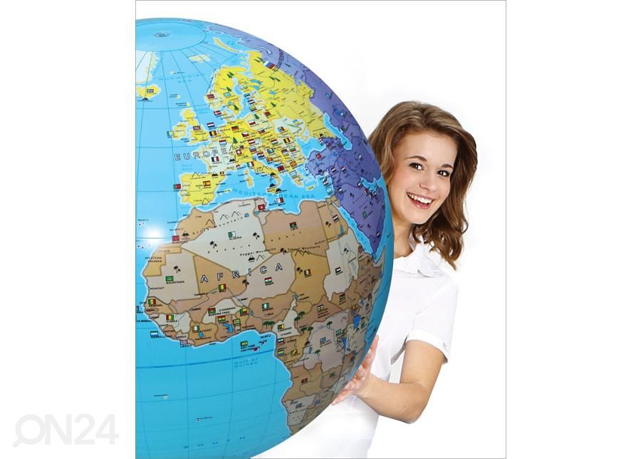 Täispuhutav maakera-pall Maailm XXL 85 cm CALY suurendatud