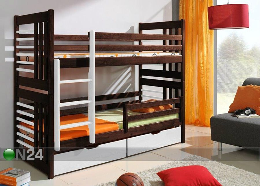 Täispuidust narivoodi komplekt 80x180 cm suurendatud