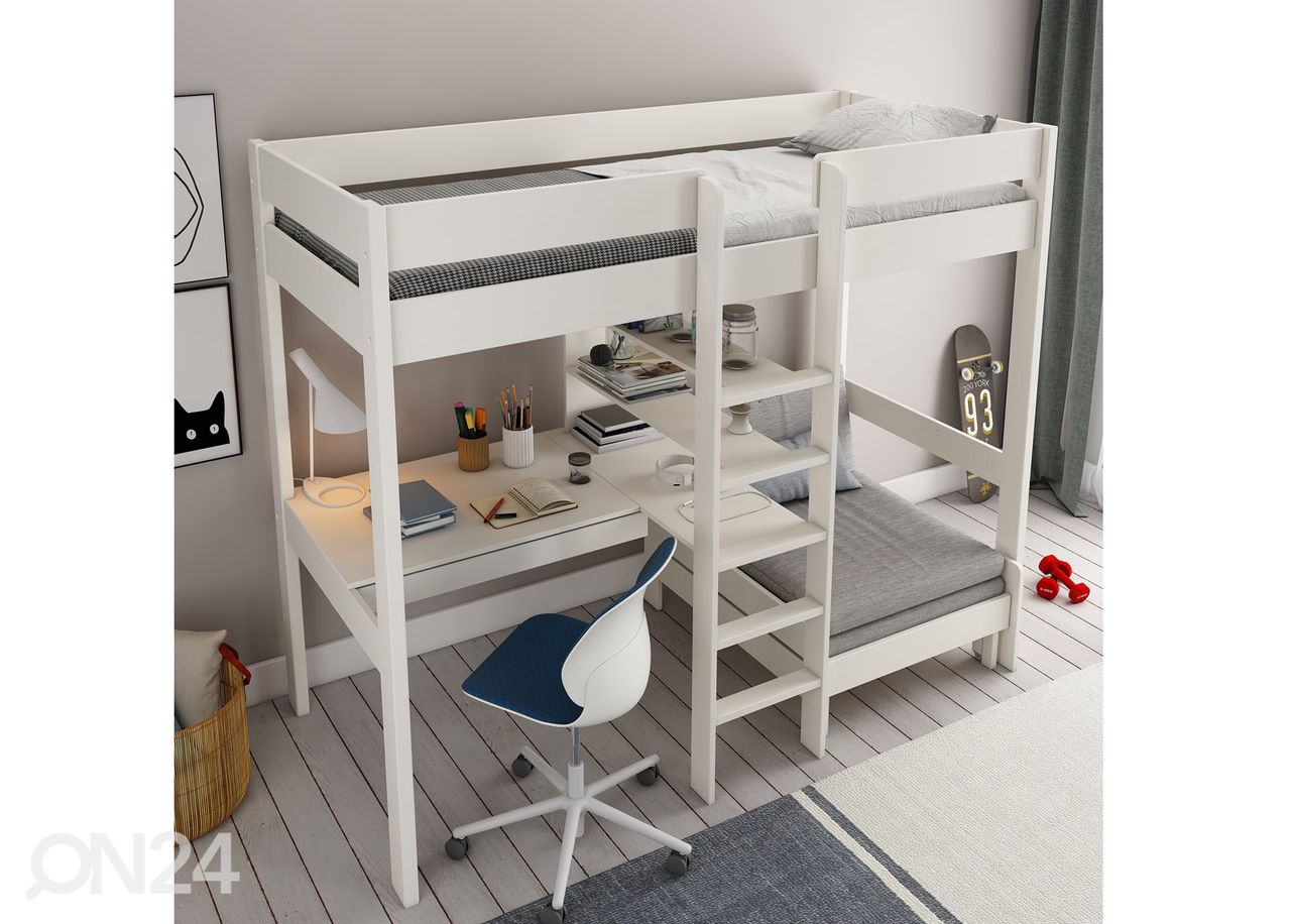 Täispuidust narivoodi komplekt 90x200 cm suurendatud