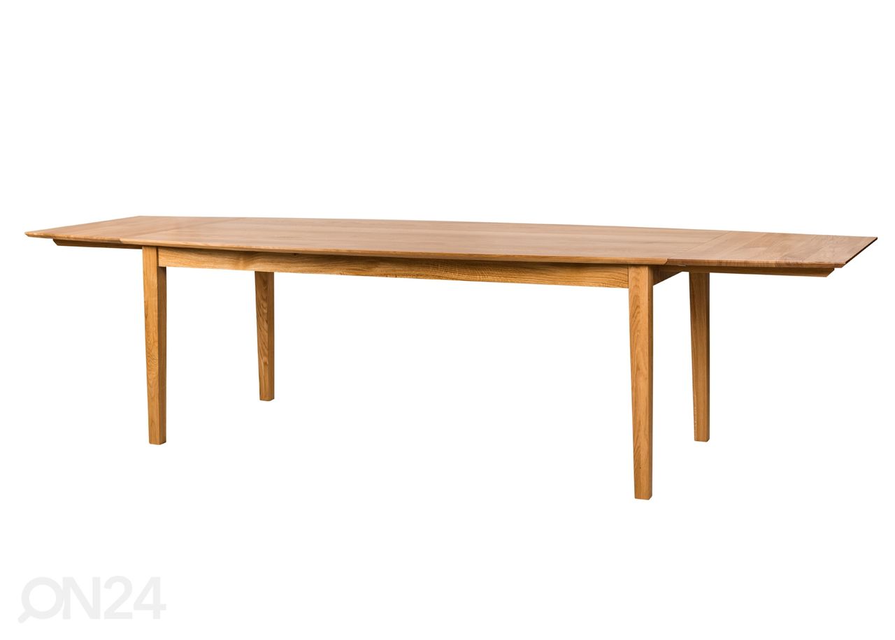 Tammepuidust pikendatav söögilaud Gert 140-220x90 cm suurendatud