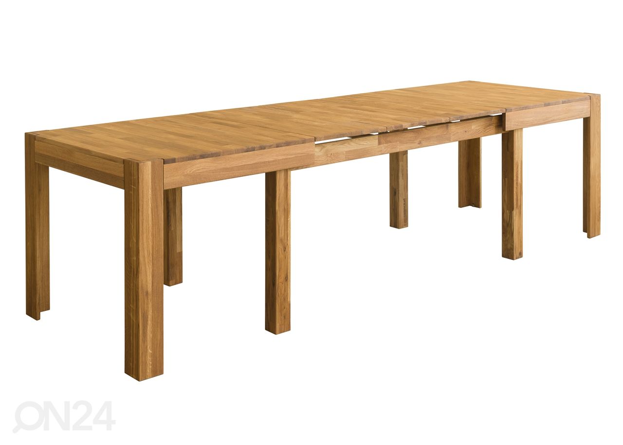 Tammepuidust pikendatav söögilaud XL 160-280x90 cm suurendatud