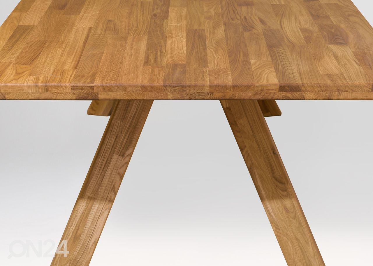 Tammepuidust söögilaud Dexter 3 200x100 cm suurendatud