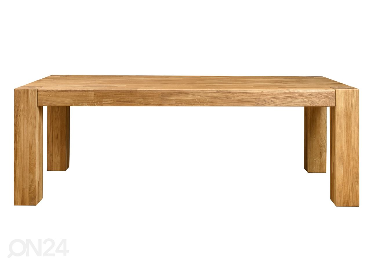 Tammepuidust söögilaud Noa 140x100 cm suurendatud