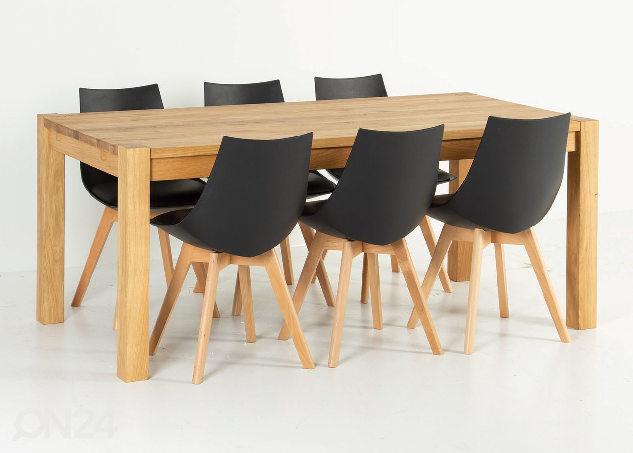 Tammepuust söögilaud 180x90 cm suurendatud