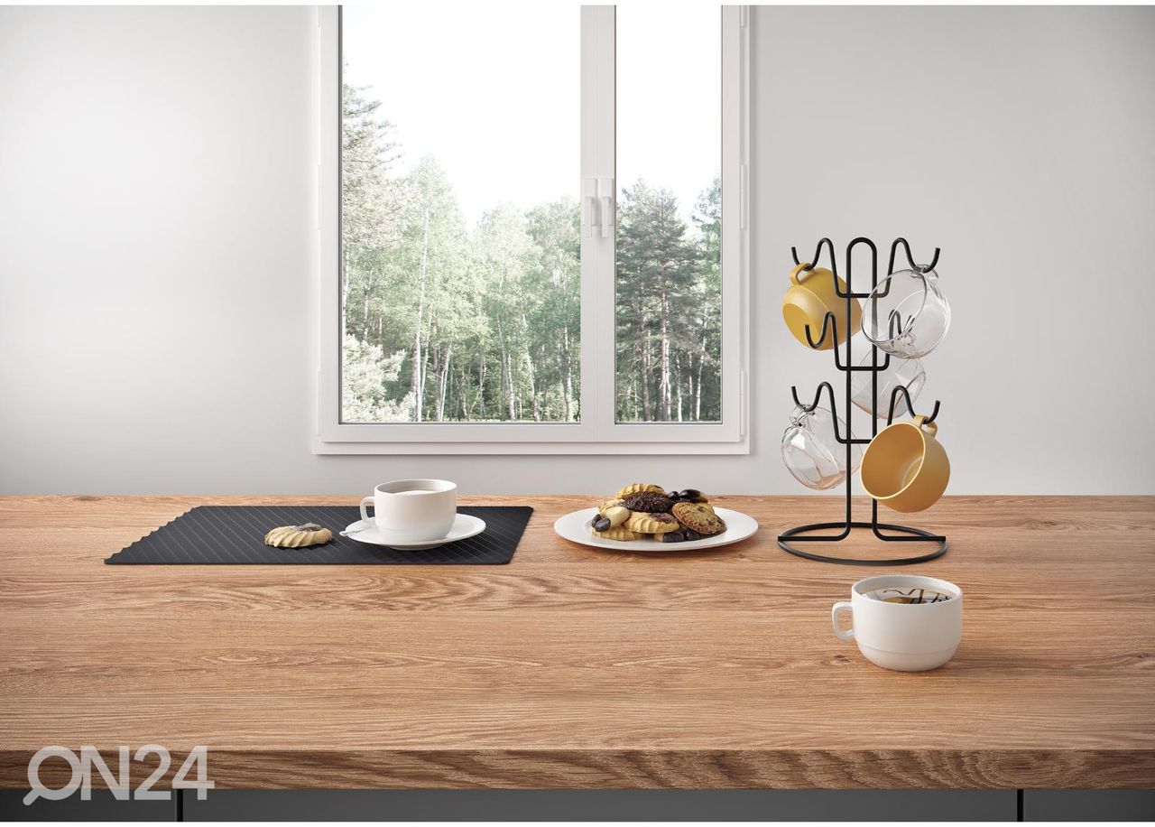 Tasside hoidja Mug-Tree 6, must suurendatud
