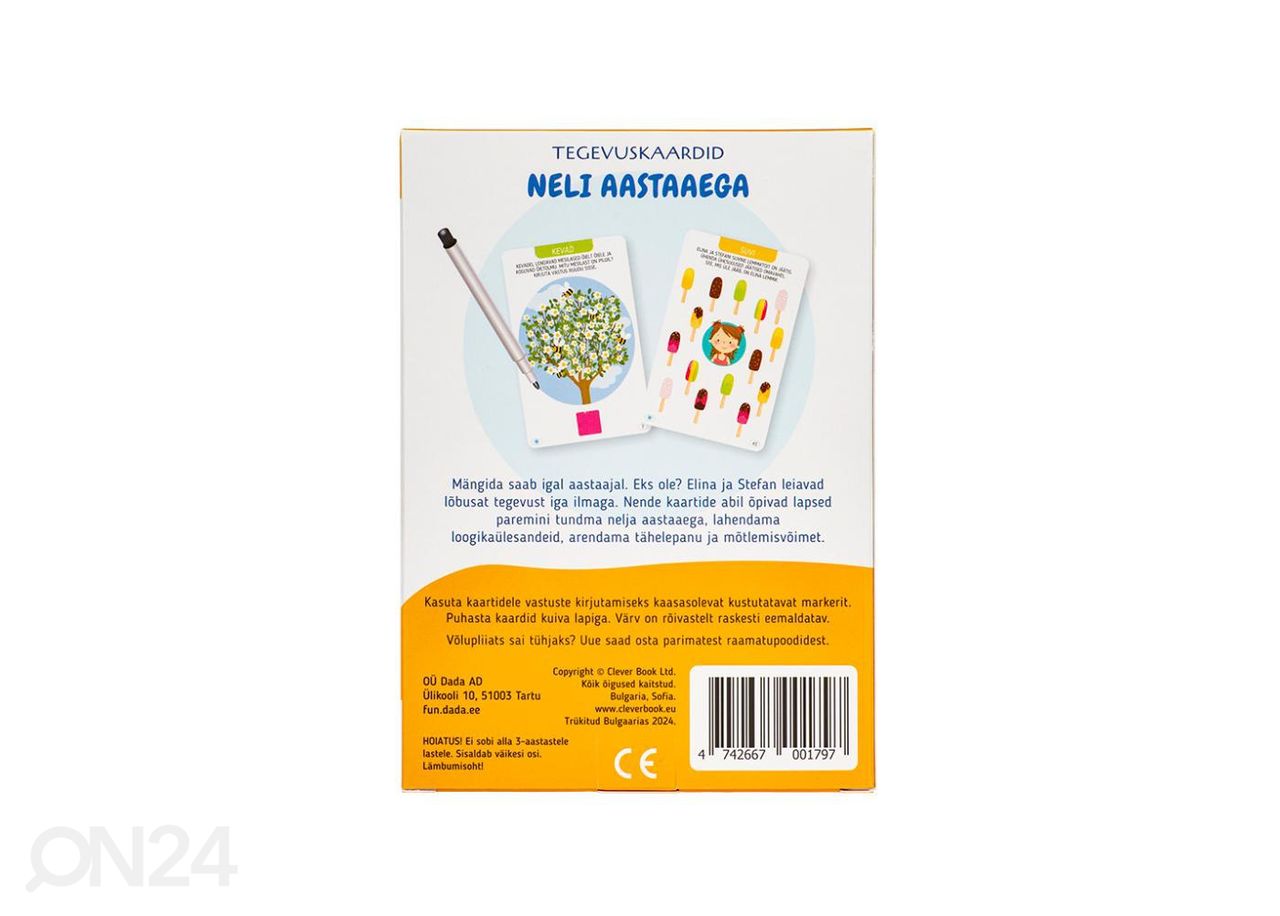Tegevuskaardid Neli aastaaega suurendatud