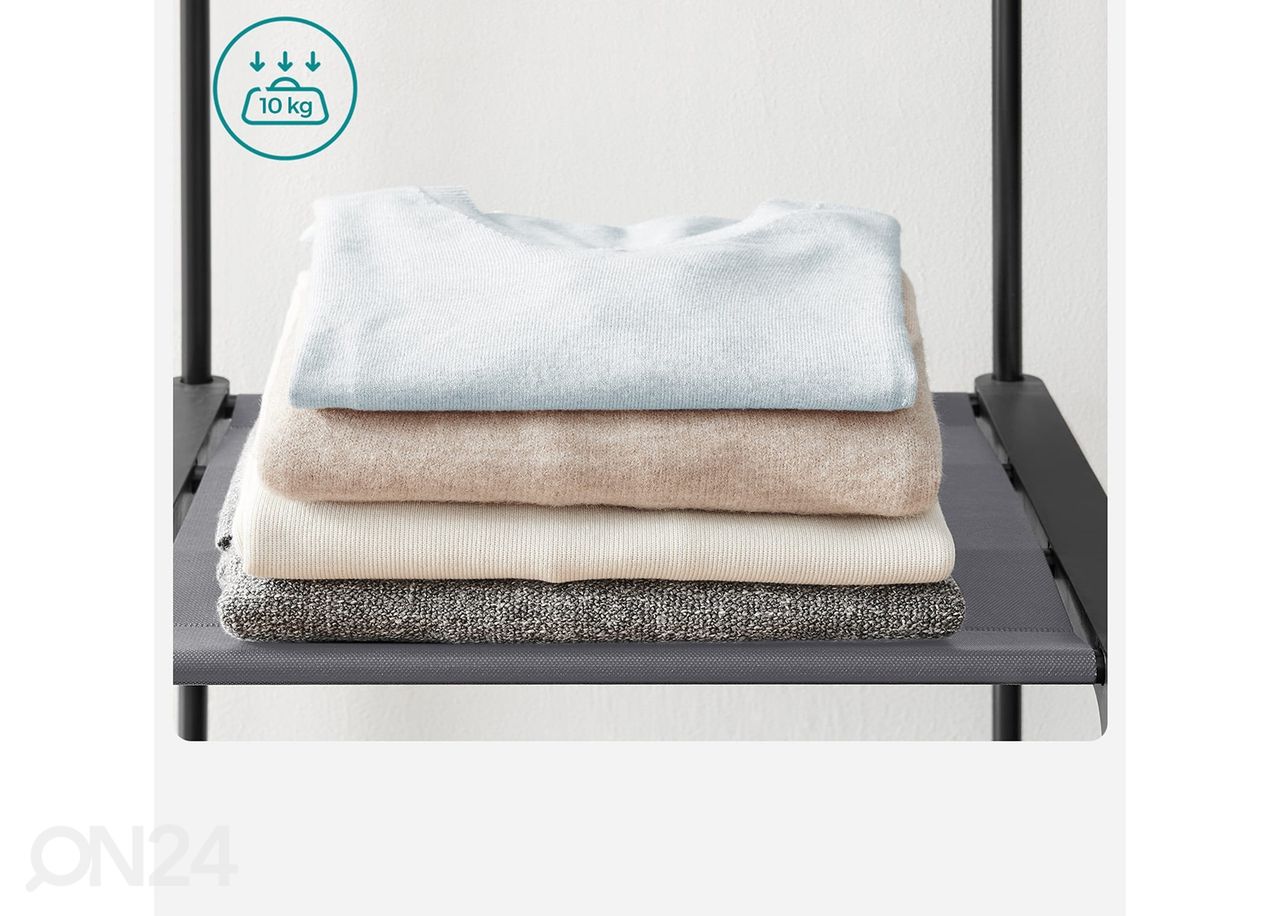 Tekstiilist riidekapp, hall suurendatud