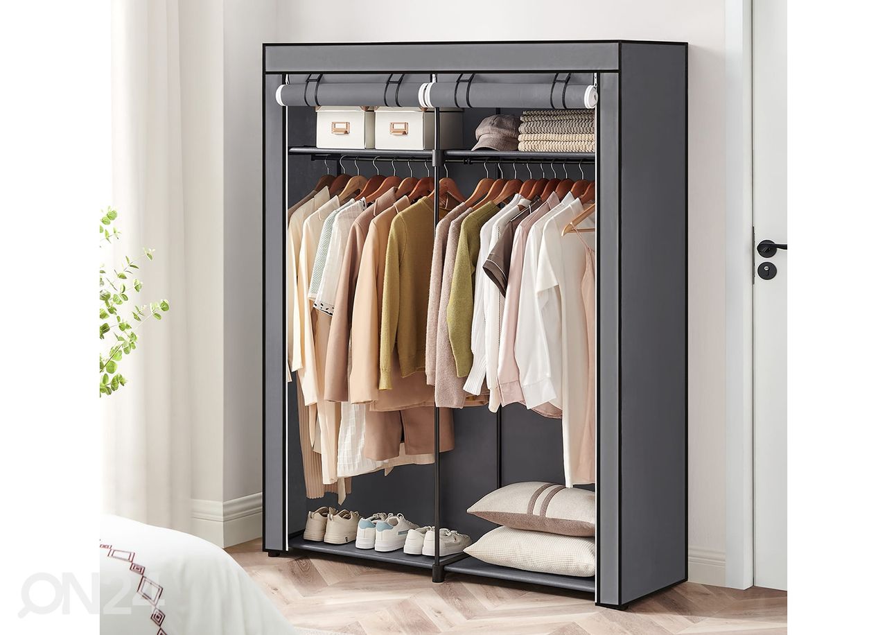 Tekstiilist riidekapp, hall suurendatud