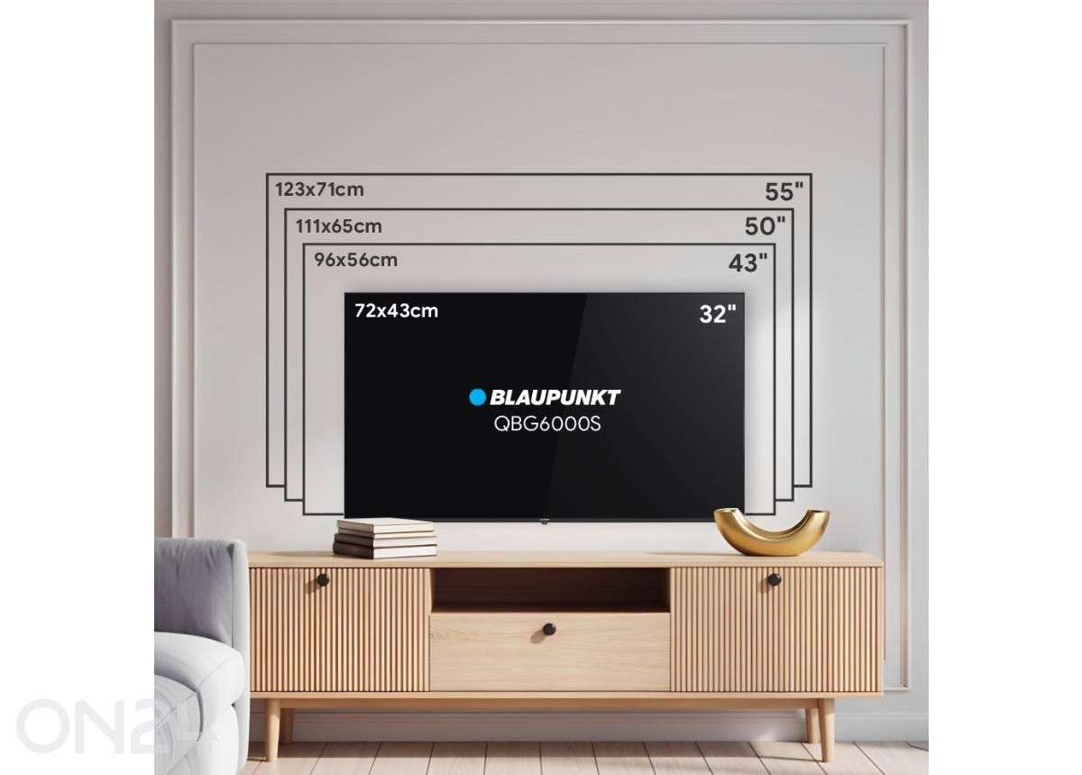 Teler Blaupunkt 32" (81cm) QLED Full HD Google TV suurendatud