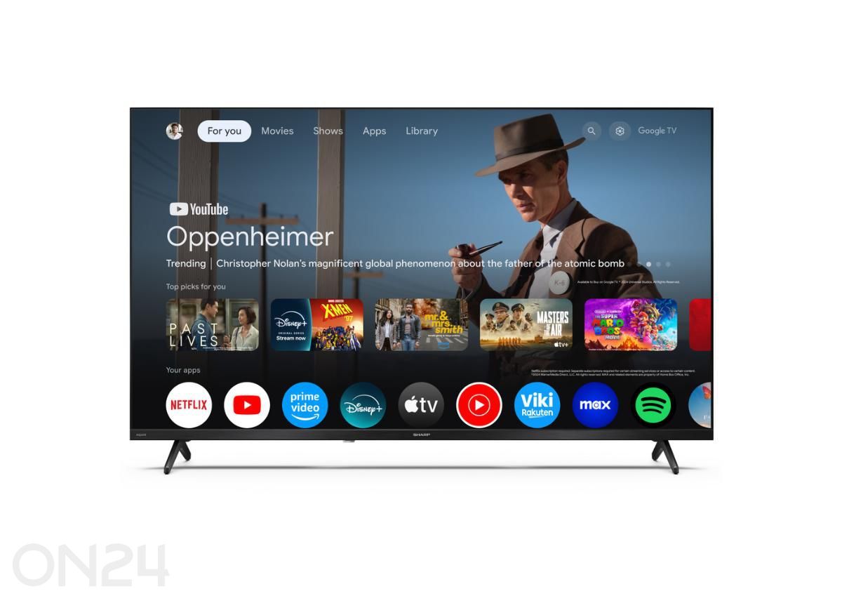 Teler Sharp 24" (60 cm) HD Ready Google TV suurendatud