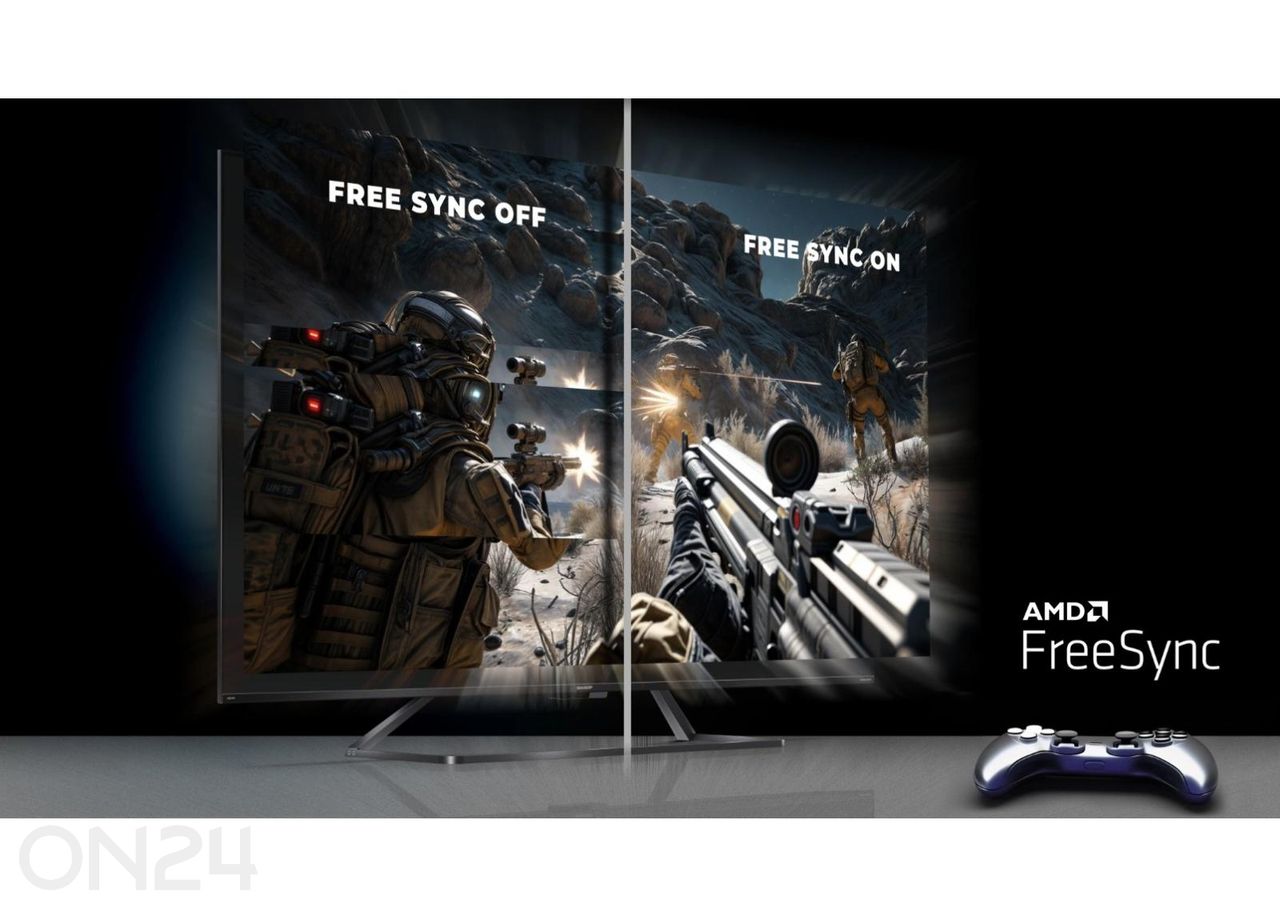 Teler Sharp 43" (108 cm) QLED 4K Ultra HD Google TV, Dolby Vision IQ, Dolby Atmos suurendatud