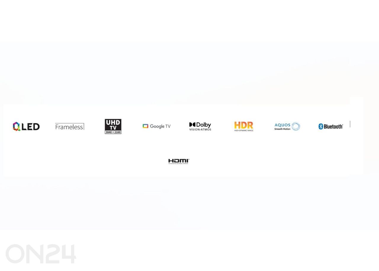 Teler Sharp 55" (126 cm) QLED 4K Ultra HD Google TV, Dolby Vision, Dolby Atmos suurendatud