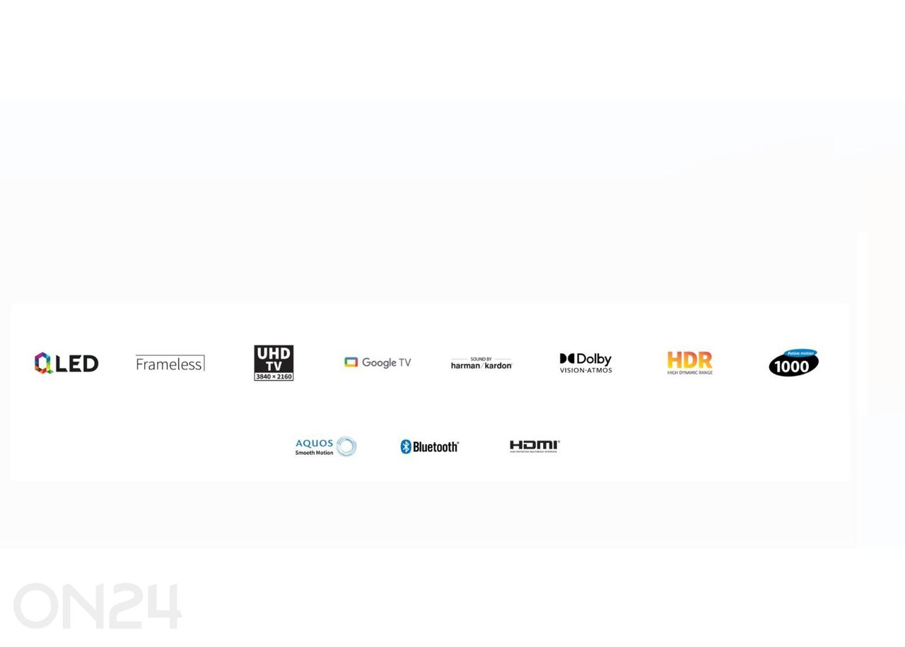 Teler Sharp 70" (177 cm) 4K Ultra HD Smart Google TV, Dolby Vision, Dolby Atmos, HARMAN/KARDON® suurendatud