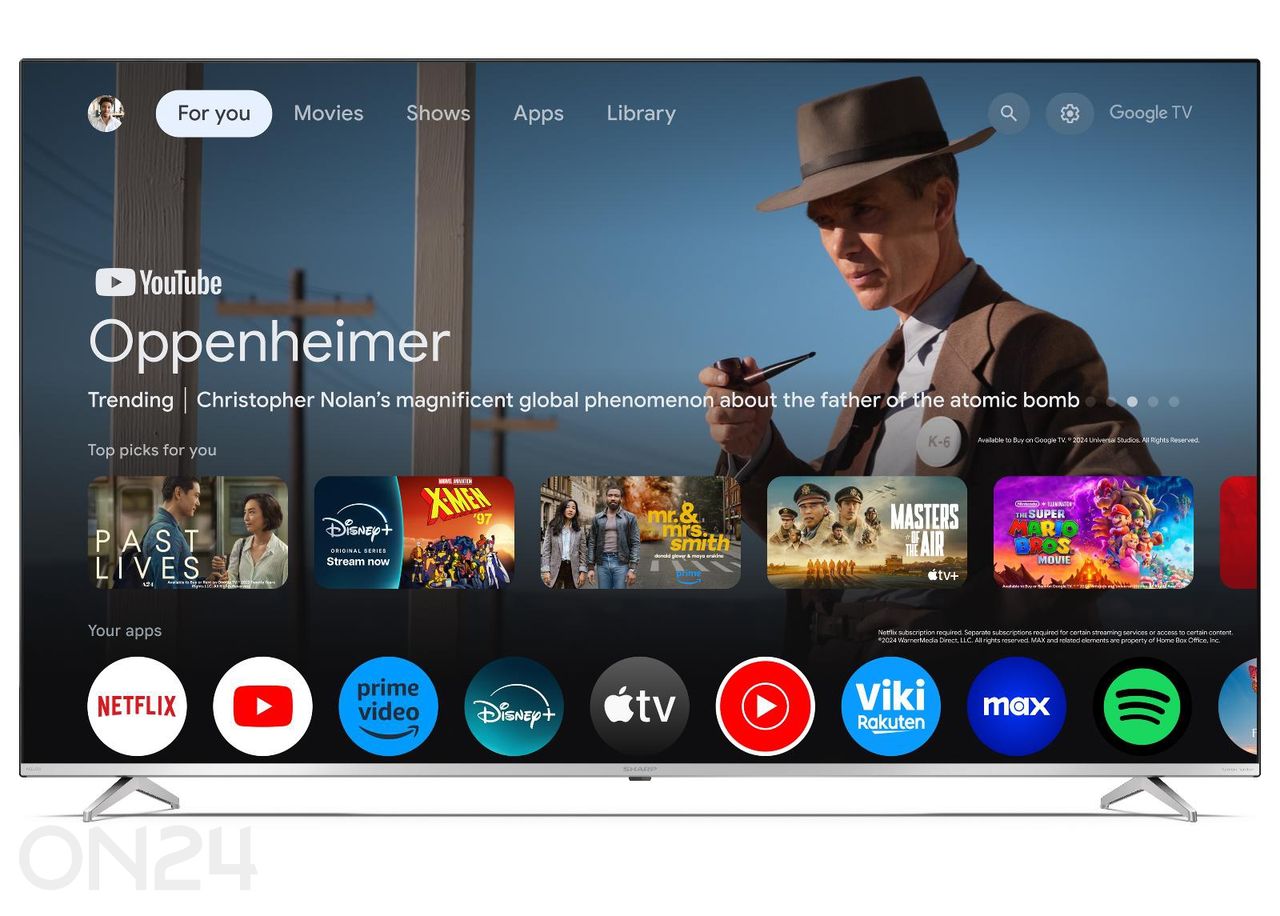 Teler Sharp 70" (177 cm) 4K Ultra HD Smart Google TV, Dolby Vision, Dolby Atmos, HARMAN/KARDON® suurendatud