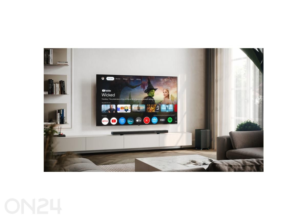 Teler Sharp 85" (215 cm) QLED 4K Ultra HD Google TV, Harman/Kardon, DolbyVision, DolbyAtmos suurendatud