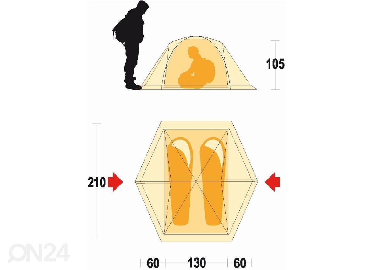 Telk FERRINO Gobi 2-inimesele suurendatud