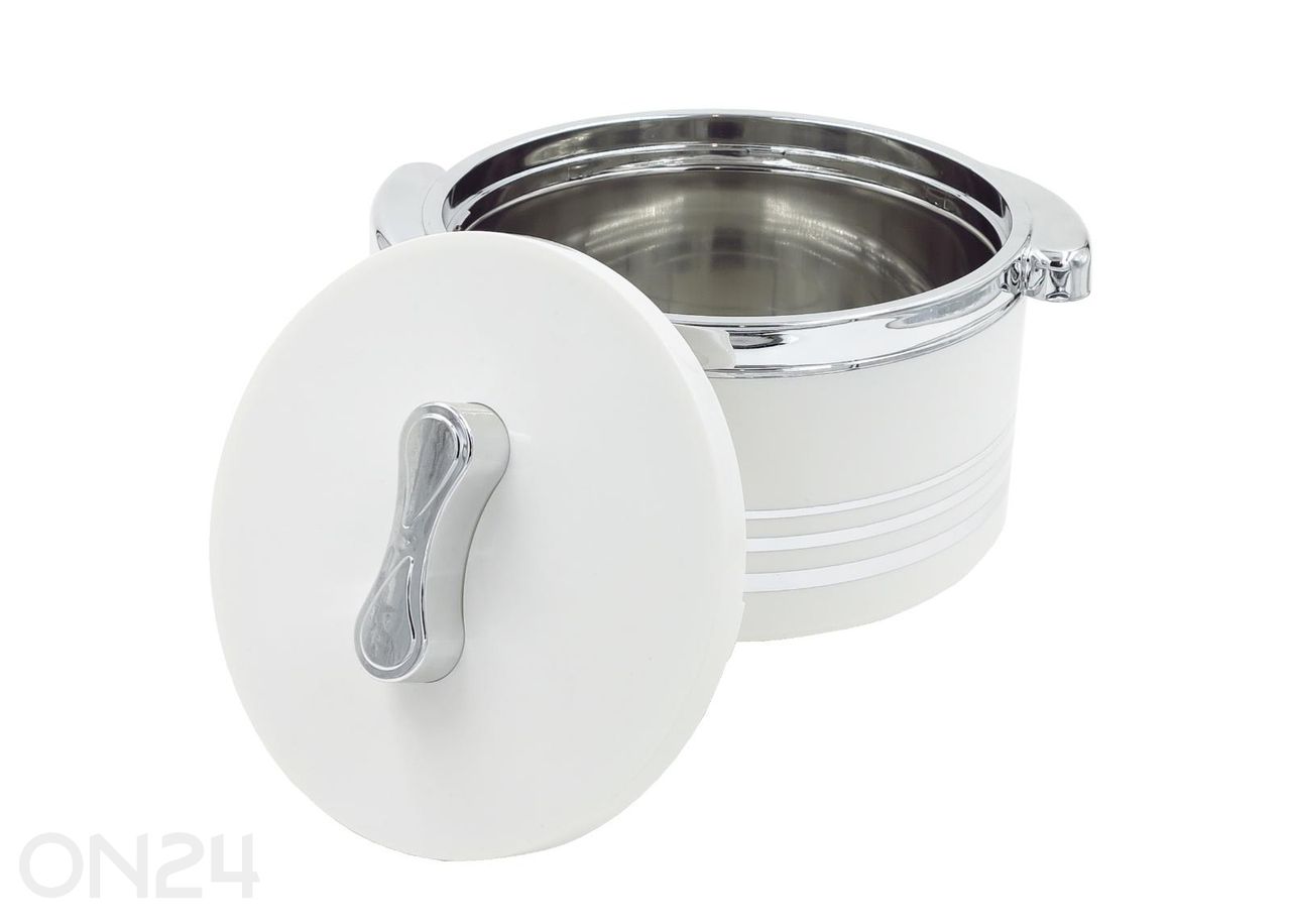 Termospott 2,5 L, valge/hõbe suurendatud