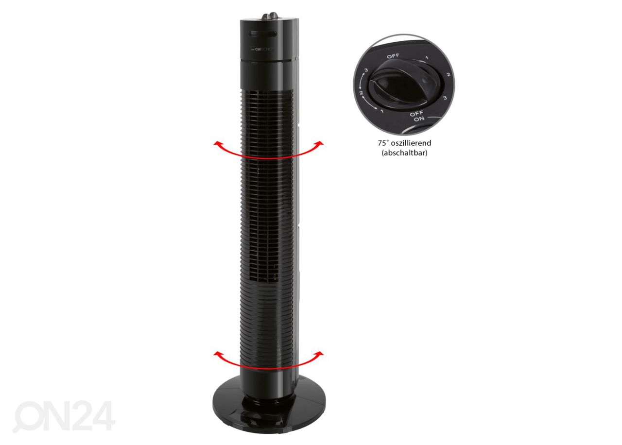 Tornventilaator 78 cm Clatronic, must suurendatud