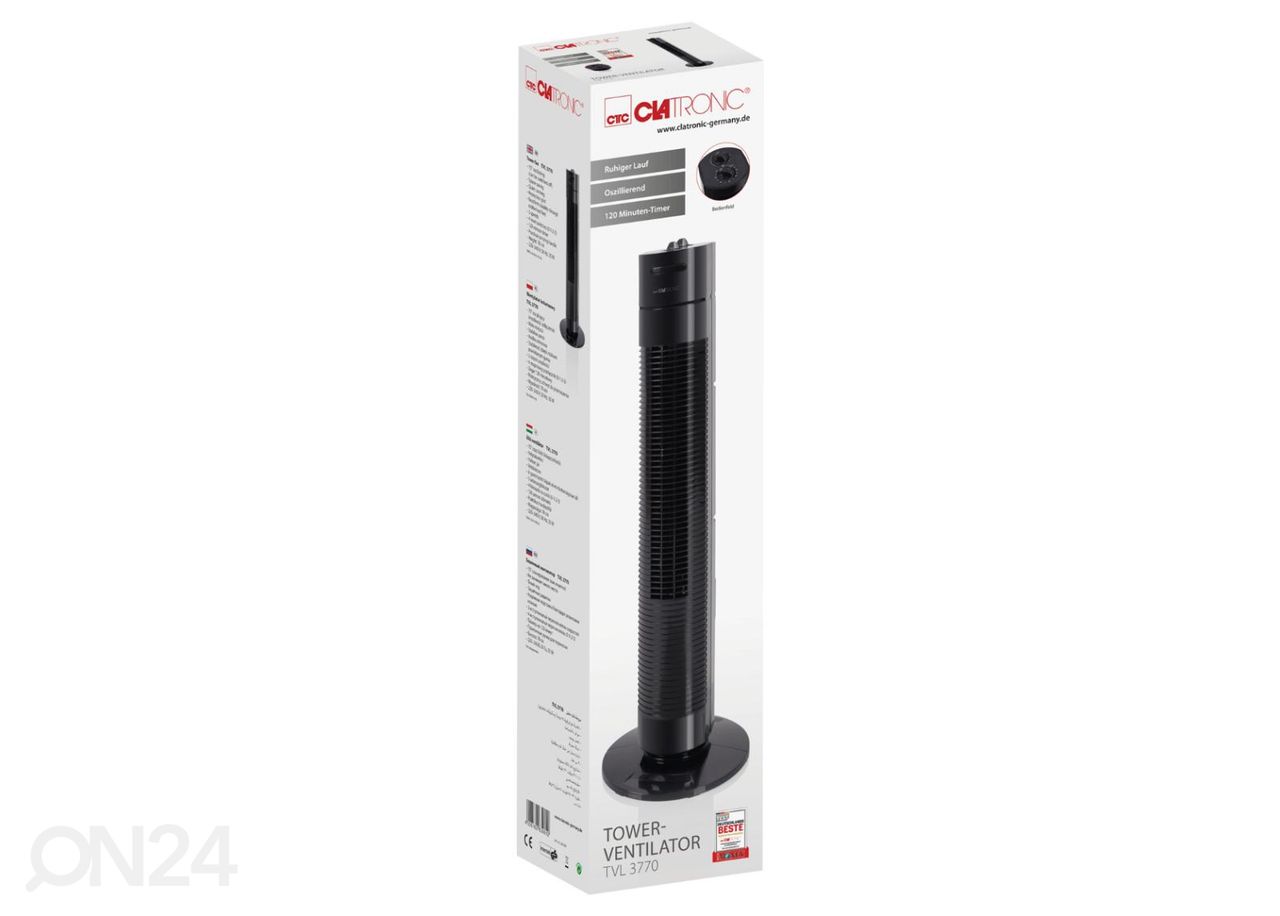 Tornventilaator 78 cm Clatronic, must suurendatud