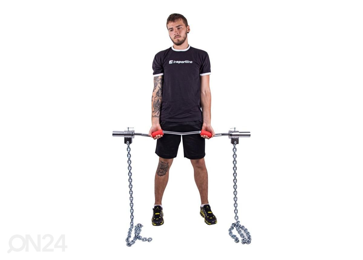 Tõstekettide komplekt koos kangiga Chainbos Set 2x30kg inSPORTline suurendatud